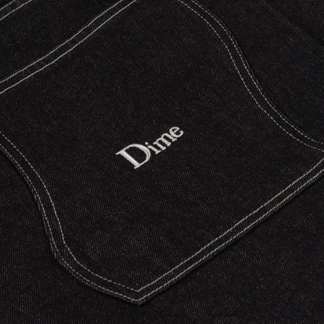 社 販 Dime ロゴ ブラックバギージーンズ デニム パンツ ダイム S