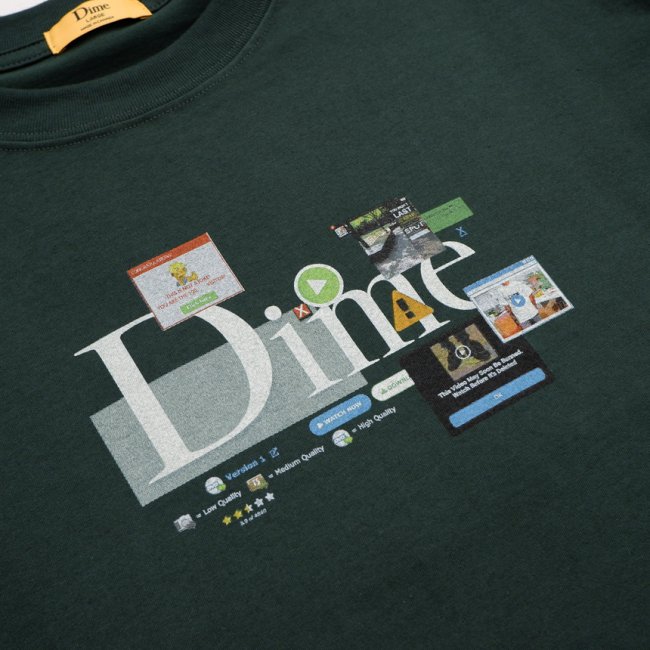 Dime Classic Adblock T-Shirt / GREEN LAKE (ダイム Tシャツ / 半袖 