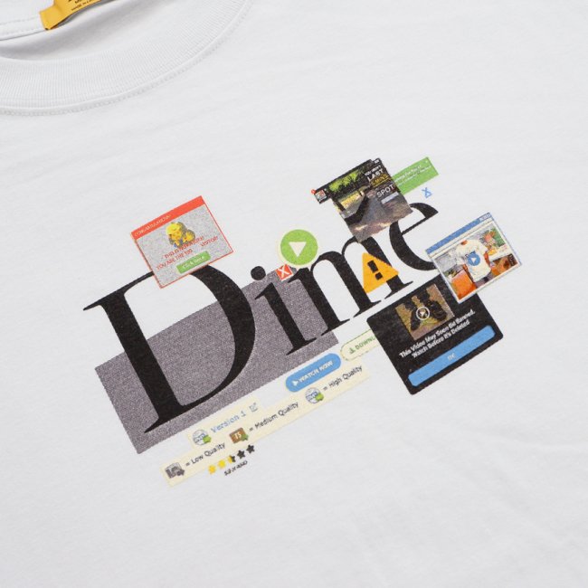Dime Classic Adblock T-Shirt / WHITE (ダイム Tシャツ / 半袖 