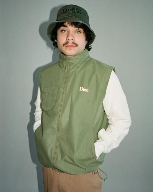 Dime Hiking Zip-Off Sleeves Jacket / OLIVE GREEN (ダイム ナイロン 