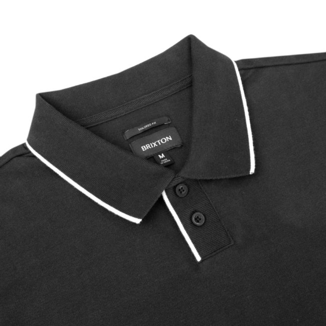 BRIXTON Proper S/S Polo Knit / BLACK (ブリクストン ポロシャツ /半袖 シャツ )