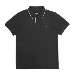 <img class='new_mark_img1' src='https://img.shop-pro.jp/img/new/icons5.gif' style='border:none;display:inline;margin:0px;padding:0px;width:auto;' />BRIXTON Proper S/S Polo Knit / BLACK  (ブリクストン ポロシャツ /半袖 シャツ )