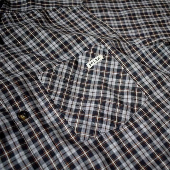 POLAR Mitchell Poplin Shirt / GRAPHITE/GOLD (ポーラー ポプリン