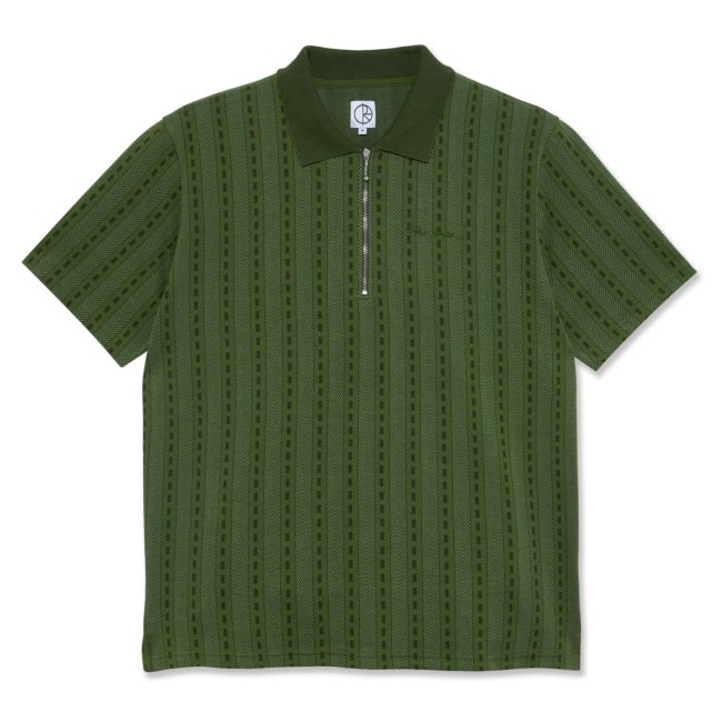 POLAR Road Zip Polo Shirt / DARK GREEN (ポーラー ポロシャツ/ 半袖