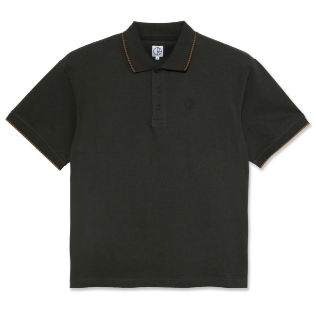 POLAR Checkered Surf Polo Shirt / DIRTY BLACK (ポーラー ポロシャツ