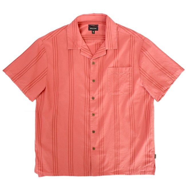 BRIXTON Bunker Reserve Cool Weight S/S WVN Shirt / DUSTY CEDER ...