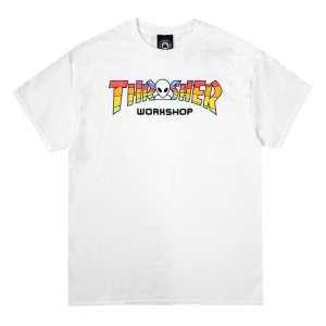 <img class='new_mark_img1' src='https://img.shop-pro.jp/img/new/icons5.gif' style='border:none;display:inline;margin:0px;padding:0px;width:auto;' />THRASHER × AWS SPECTRUM TEE / WHITE（スラッシャー Tシャツ）　