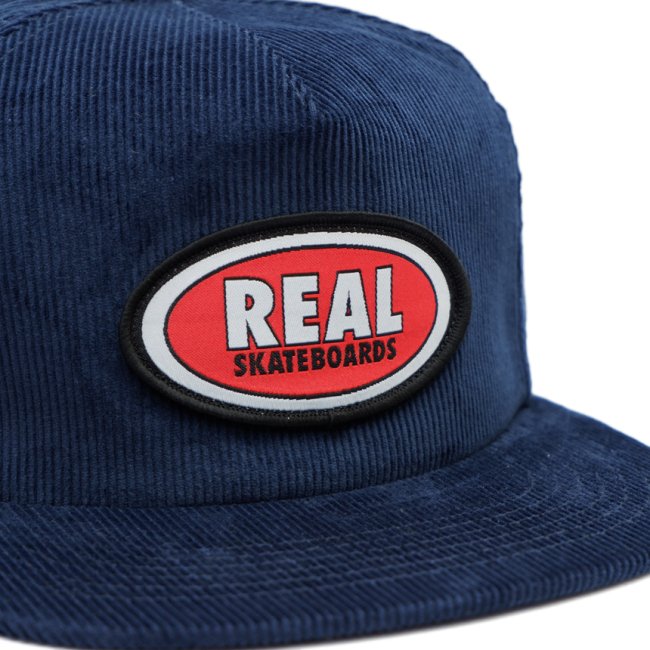 REAL OVAL SNAPBACK CAP / NAVY/RED (リアル 5パネルキャップ