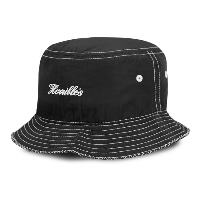 HORRIBLE'S SCRIPT CONTRAST STITCH BUCKET HAT / BLACK (ホリブルズ バケットハット) -  HORRIBLE'S PROJECT｜HORRIBLE'S｜SAYHELLO | HELLRAZOR | Dime MTL | QUASI |  HOTEL