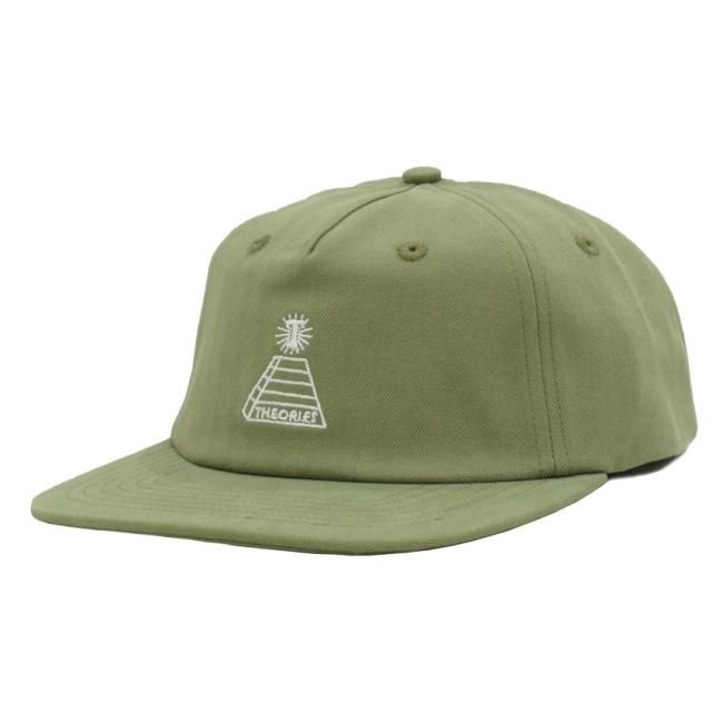 THEORIES SCRIBBLE HERRINGBONE STRAPBACK CAP / SAGE