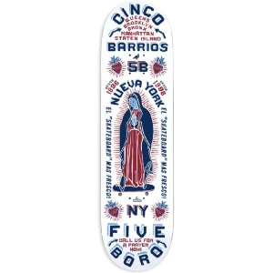 <img class='new_mark_img1' src='https://img.shop-pro.jp/img/new/icons55.gif' style='border:none;display:inline;margin:0px;padding:0px;width:auto;' />5BORO CINCO BARRIOS DECK WHITE / 8.0 X 32" (ファイブボロ/スケートデッキ)