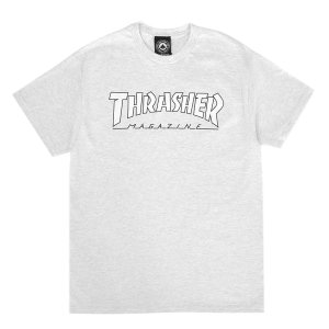 <img class='new_mark_img1' src='https://img.shop-pro.jp/img/new/icons5.gif' style='border:none;display:inline;margin:0px;padding:0px;width:auto;' />THRASHER OUTLINED LOGO TEE / ASH （スラッシャー ロゴTシャツ）　