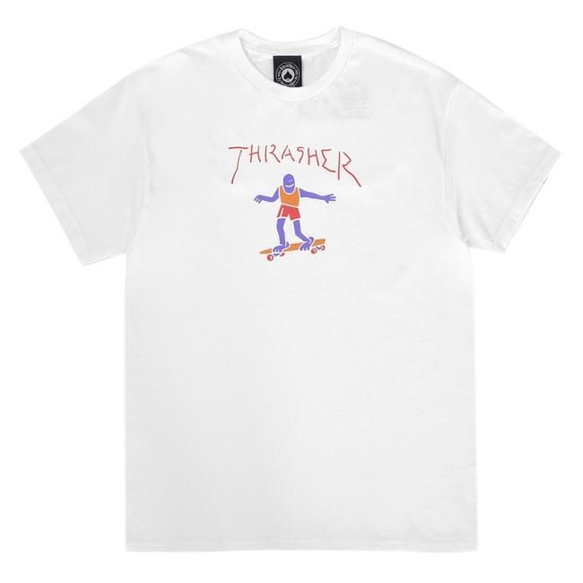 THRASHER GONZ FILL TEE / WHITE （スラッシャー ロゴTシャツ