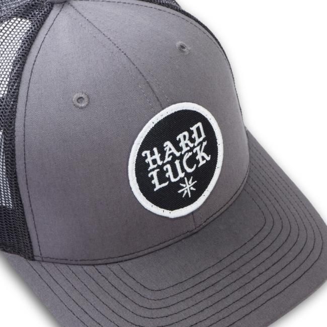 HARDLUCK OLD HAND PATCH TRUCKER CAP / GREY x BLACK (ハード
