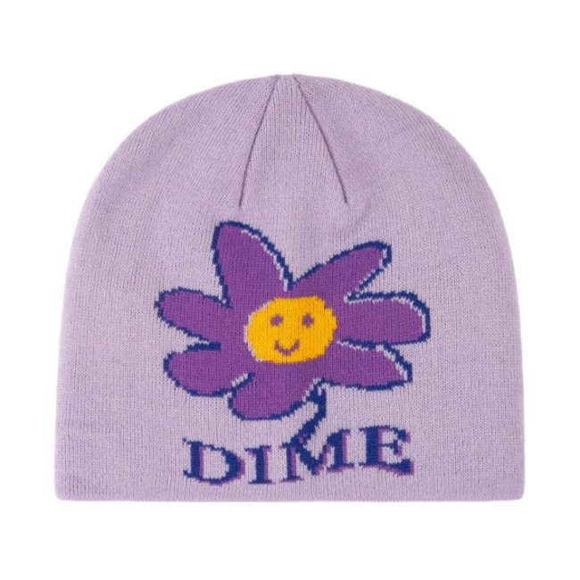 Dime CUTE FLOWER SKULL CAP BEANIE / LAVENDER (ダイム ニット 