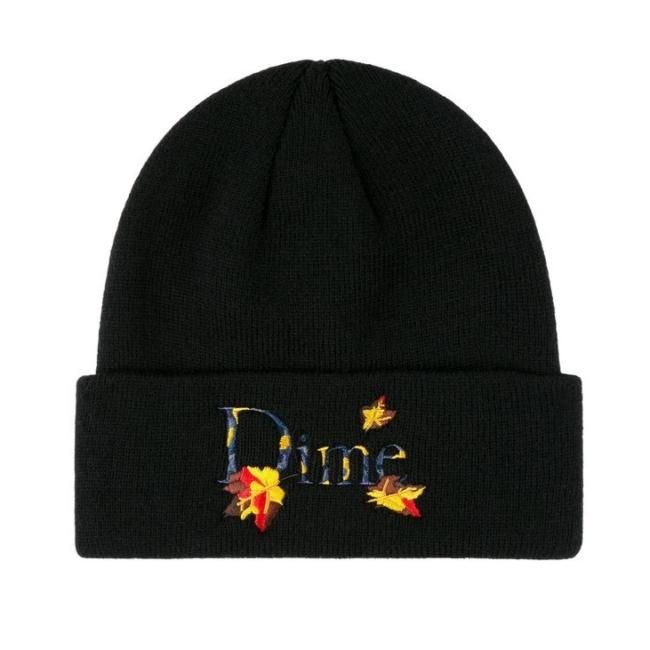 Dime CLASSIC LEAFY FOLD BEANIE / BLACK (ダイム ニットキャップ