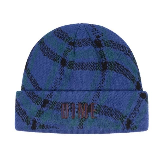 Dime WAVY PLAID CUFF BEANIE / TEAL (ダイム ニットキャップ/ビーニー