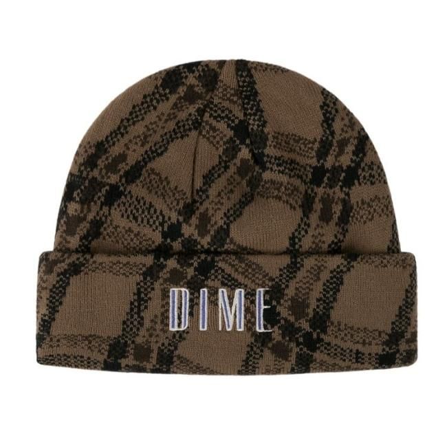 Dime WAVY PLAID CUFF BEANIE / WOOD (ダイム ニットキャップ/ビーニー ...