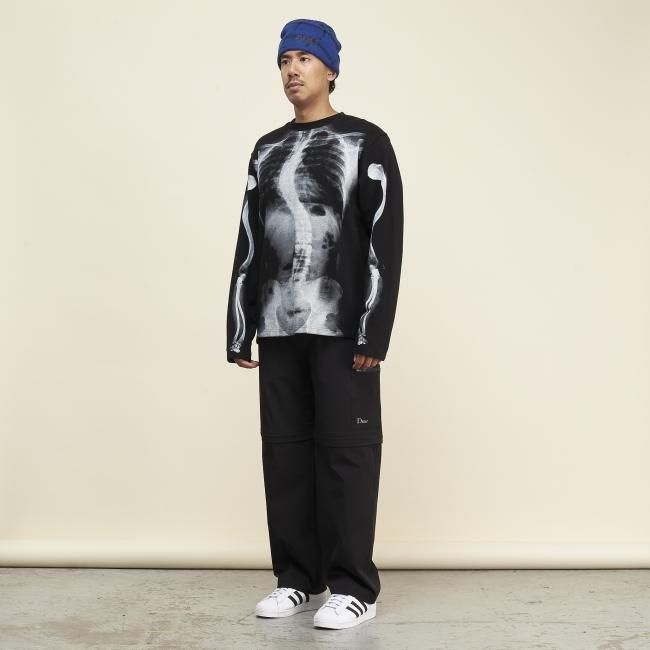 Dime WAVE BONES TERRY L/S SHIRT / BLACK (ダイム ロングスリーブ T ...