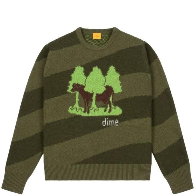 Dime BOVINE WOOL KNIT / ARMY (ダイム ニット/セーター