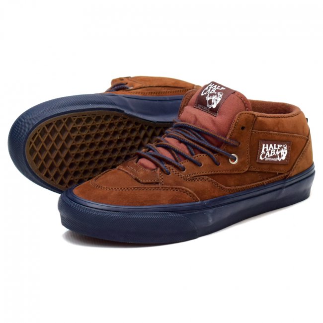 VANS x NICK MICHEL MN SKATE HALF CAB '92 / BROWN/NAVY（バンズ/ヴァンズ スケート ハーフキャブ  スニーカー）