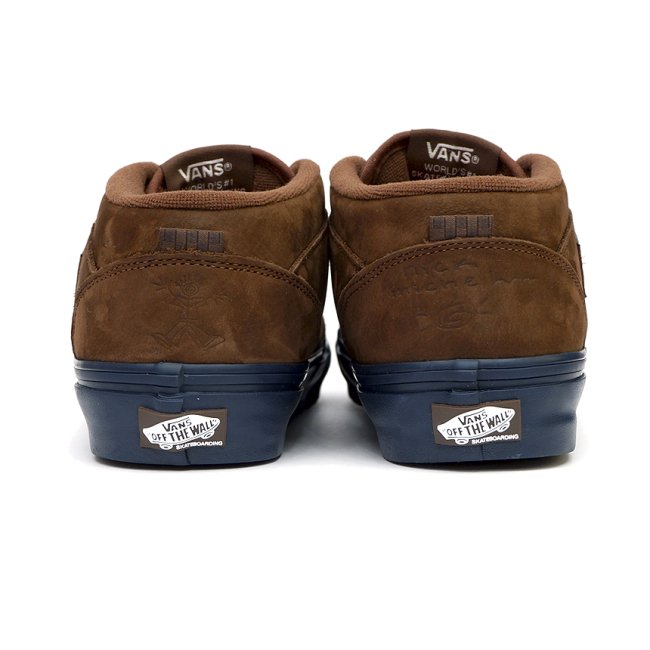 VANS x NICK MICHEL MN SKATE HALF CAB '92 / BROWN/NAVY（バンズ/ヴァンズ スケート ハーフキャブ  スニーカー）