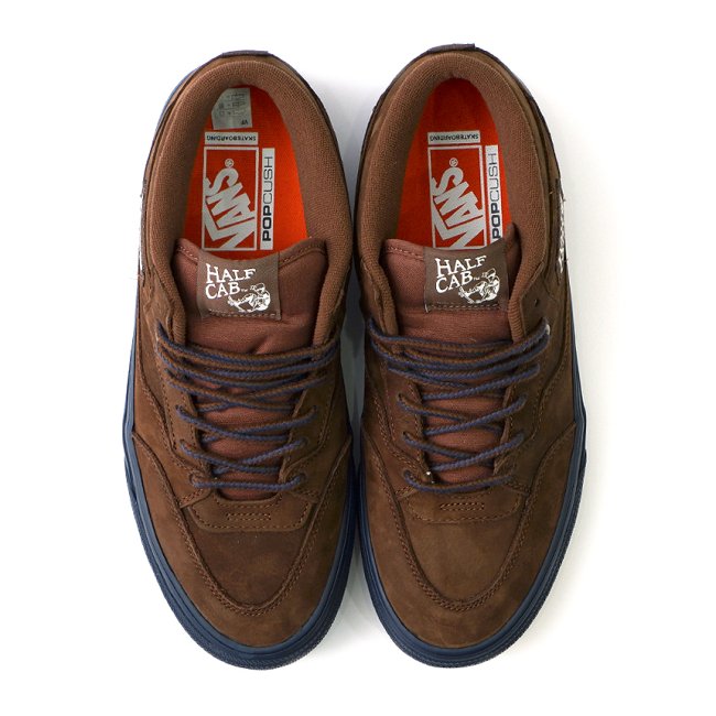 VANS x NICK MICHEL MN SKATE HALF CAB '92 / BROWN/NAVY（バンズ/ヴァンズ スケート ハーフキャブ  スニーカー）