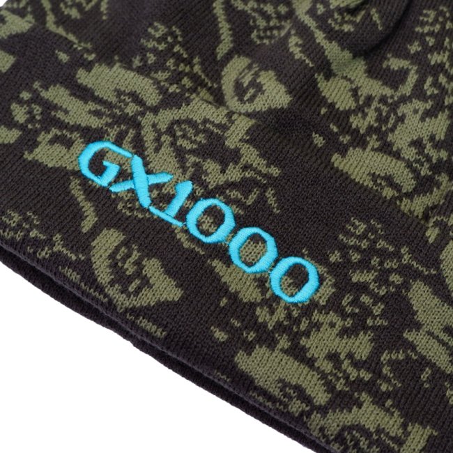 GX1000 FLORAL BEANIE / GREEN (ジーエックスセン ビーニー/ニット 