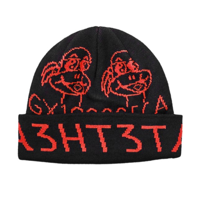 GX1000 61 BEANIE / BLACK/RED (ジーエックスセン ビーニー