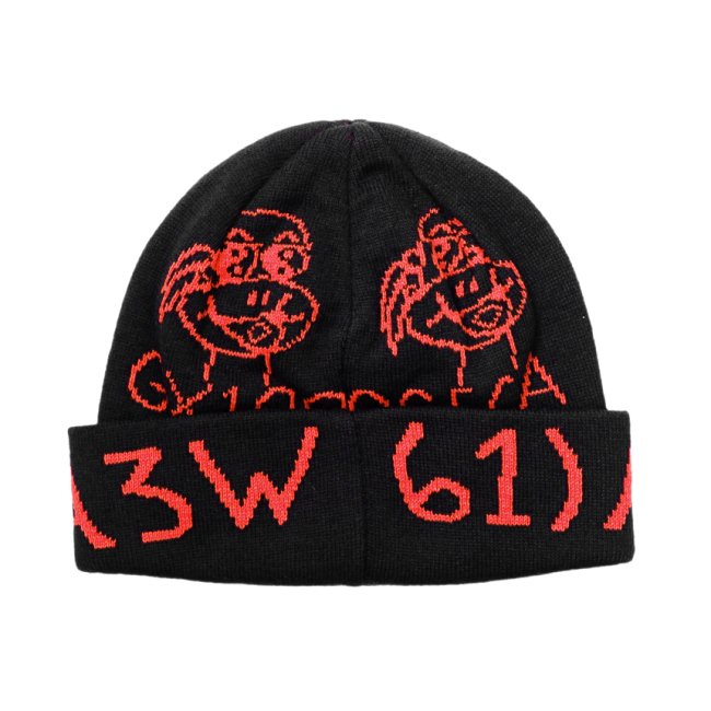 GX1000 61 BEANIE / BLACK/RED (ジーエックスセン ビーニー/ニット 