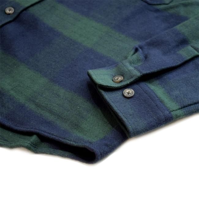 POLAR MIKE FLANNEL SHIRT / NAVY/TEAL (ポーラー フランネル