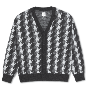 <img class='new_mark_img1' src='https://img.shop-pro.jp/img/new/icons5.gif' style='border:none;display:inline;margin:0px;padding:0px;width:auto;' />POLAR LOUIS HOUNDSTOOTH CARDIGAN / GREY (ポーラー カーディガン/セーター)