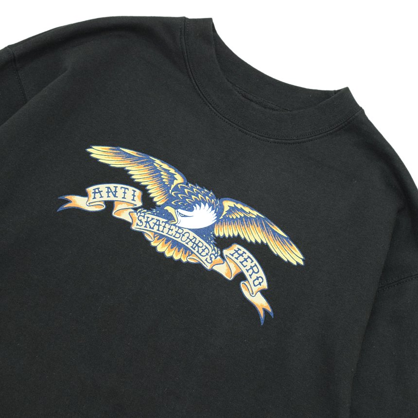 ANTIHERO CLASSIC EAGLE SWEATSHIRT / BLACK (アンチヒーロー/ クルーネック) - HORRIBLE'S  PROJECT｜HORRIBLE'S｜SAYHELLO | HELLRAZOR | Dime MTL | QUASI | HOTEL BLUE |  