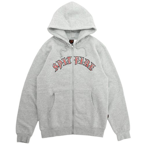<img class='new_mark_img1' src='https://img.shop-pro.jp/img/new/icons1.gif' style='border:none;display:inline;margin:0px;padding:0px;width:auto;' />SPITFIRE OLD E EMBROIDERY ZIP HOODIE / HEATHER GREY (スピットファイアー フーディー/パーカー)
