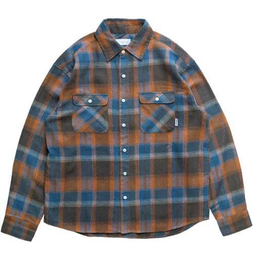 <img class='new_mark_img1' src='https://img.shop-pro.jp/img/new/icons1.gif' style='border:none;display:inline;margin:0px;padding:0px;width:auto;' />HORRIBLE'S WORK FLANNEL SHIRT / BROWN/BLUE (ホリブルズ ネルシャツ/シャツ)　