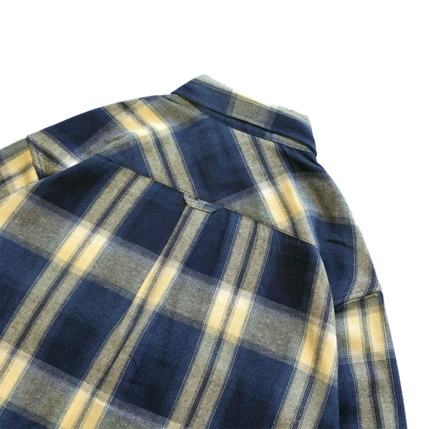 HORRIBLE'S WORK FLANNEL SHIRT / BLUE/BEIGE (ホリブルズ ネルシャツ