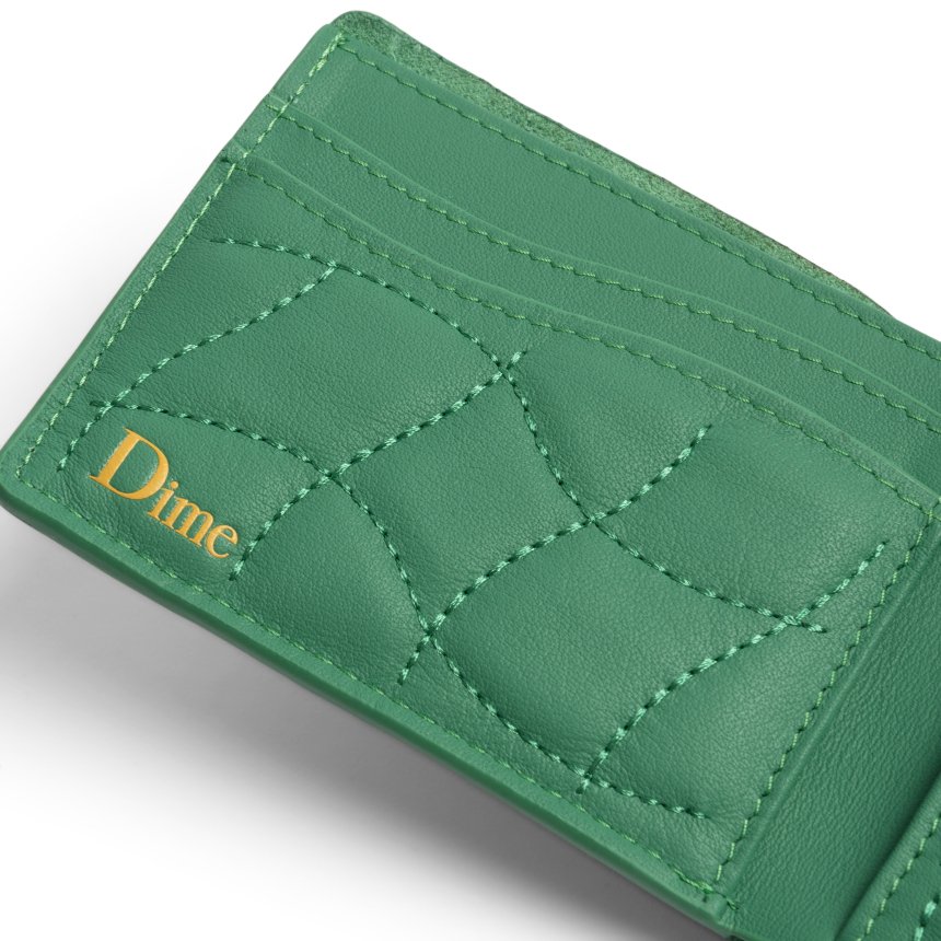 Dime QUILTED BIFOLD WALLET / GRASS (ダイム ウォレット 