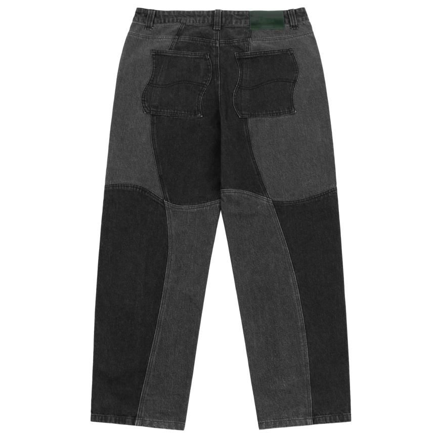 DIME BLOCKED RELAXED DENIM PANTS BLACKデニムカラーデザインブラック