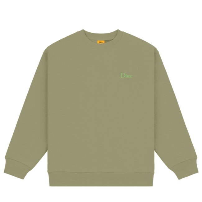 Dime Classic Small Logo Crewneck / ARMY GREEN (ダイム クルーネック 