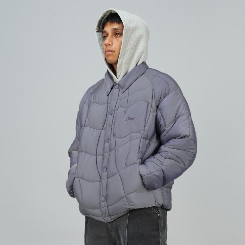 Dime MIDWEIGHT WAVE PUFFER JACKET / SILVER GRAY (ダイム ダウン