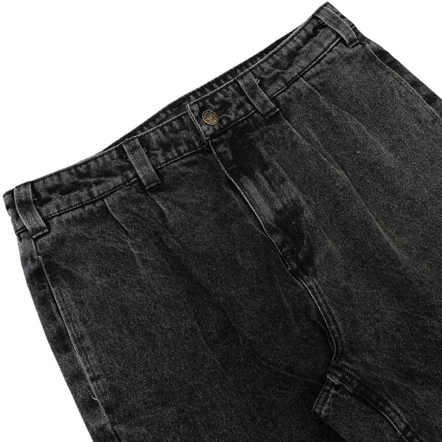 THEORIES BELVEDERE PLEATED DENIM TROUSERS PANTS / WASHED