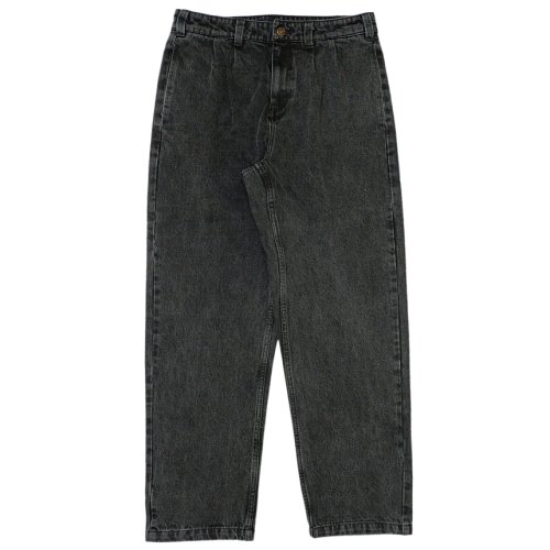 <img class='new_mark_img1' src='https://img.shop-pro.jp/img/new/icons5.gif' style='border:none;display:inline;margin:0px;padding:0px;width:auto;' />THEORIES BELVEDERE PLEATED DENIM TROUSERS PANTS / WASHED BLACKʥ꡼ ǥ˥ѥġˡ