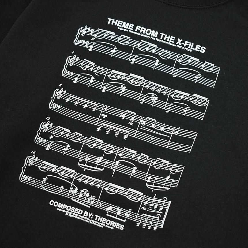 THEORIES X-FILES THEME MUSIC CREWNECK SWEAT / BLACK THEORIES X-FILES THEME MUSIC CREWNECK SWEAT / BLACK