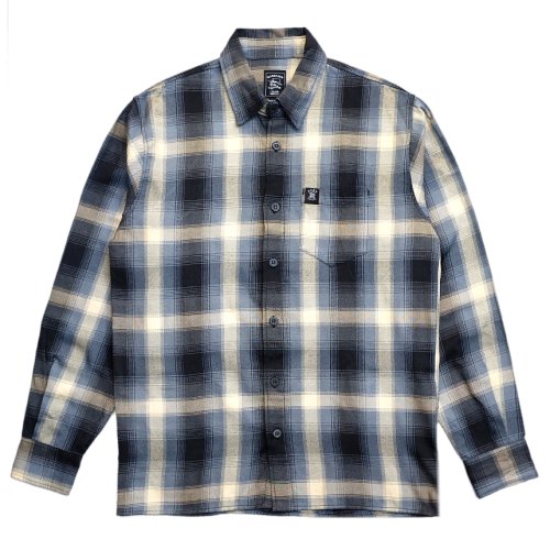 <img class='new_mark_img1' src='https://img.shop-pro.jp/img/new/icons5.gif' style='border:none;display:inline;margin:0px;padding:0px;width:auto;' />HARDLUCK TREMONT FLANNEL SHIRT / BLUE (ハードラック 長袖ネルシャツ)