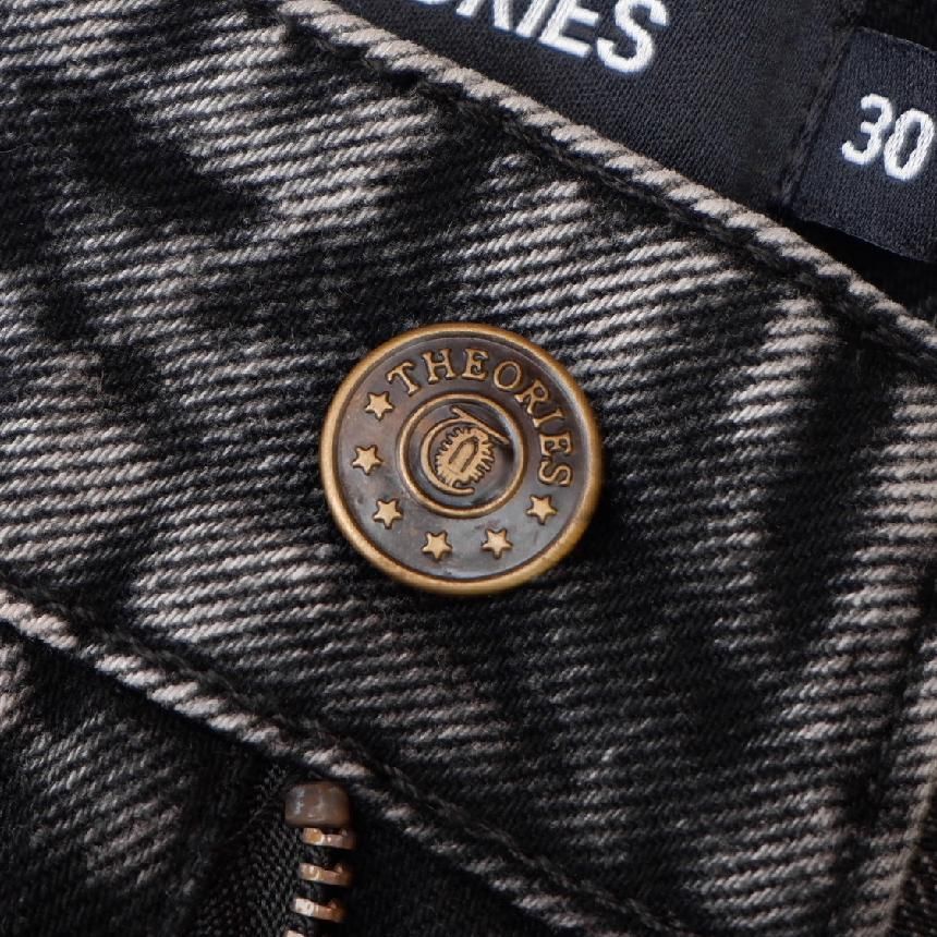 Theories Plaza Jeans - Black/Contrast Stitch