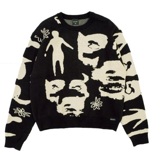 <img class='new_mark_img1' src='https://img.shop-pro.jp/img/new/icons5.gif' style='border:none;display:inline;margin:0px;padding:0px;width:auto;' />QUASI STONEAGE SWEATER / BLACK (クアジ ニットセーター)