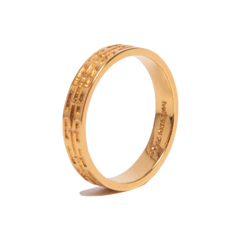 <img class='new_mark_img1' src='https://img.shop-pro.jp/img/new/icons5.gif' style='border:none;display:inline;margin:0px;padding:0px;width:auto;' />HELLRAZOR H CHAIN RING / BRASS GOLD PLATED (إ쥤 /󥰡