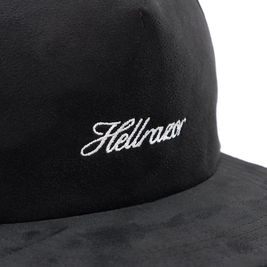 HELLRAZOR SCRIPT SUEDE 5PANEL CAP / BLACK (ヘルレイザー 5