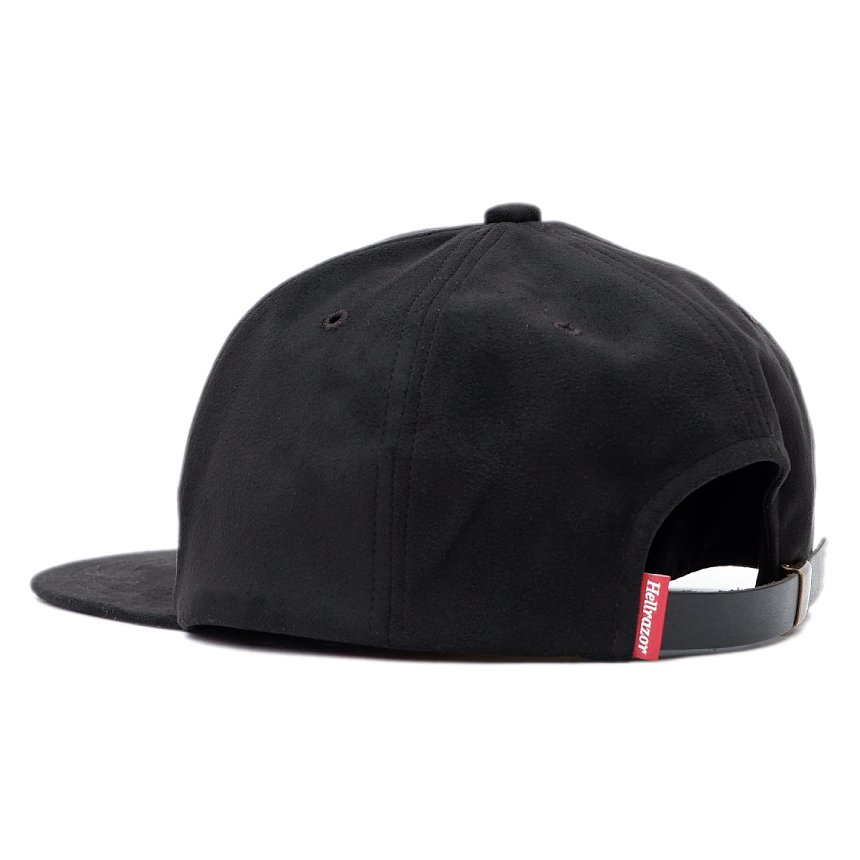 HELLRAZOR SCRIPT SUEDE 5PANEL CAP / BLACK (ヘルレイザー 5パネルキャップ）