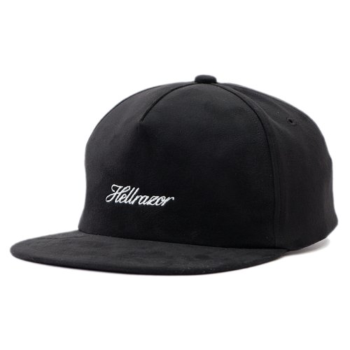 <img class='new_mark_img1' src='https://img.shop-pro.jp/img/new/icons5.gif' style='border:none;display:inline;margin:0px;padding:0px;width:auto;' />HELLRAZOR SCRIPT SUEDE 5PANEL CAP / BLACK (ヘルレイザー 5パネルキャップ）